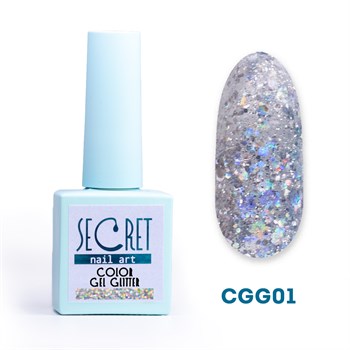 Гель-лак с глиттером Secret color gel CGG01 S-CGG01 - фото 4662