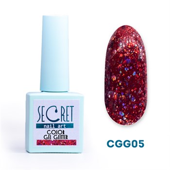 Гель-лак с глиттером Secret color gel CGG05 S-CGG05 - фото 4666