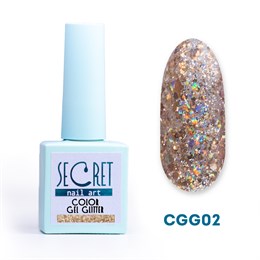 Гель-лак с глиттером Secret color gel CGG02 S-CGG02