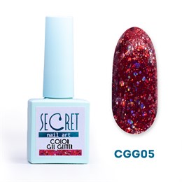 Гель-лак с глиттером Secret color gel CGG05 S-CGG05